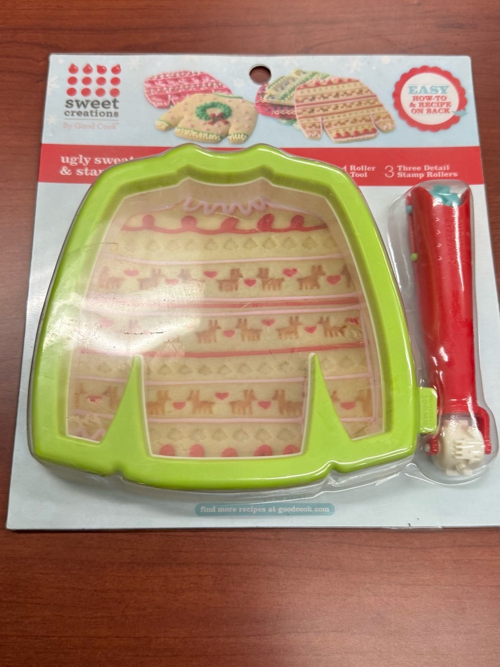 Green Ugly Sweater Cookie & Stamp Roller Set